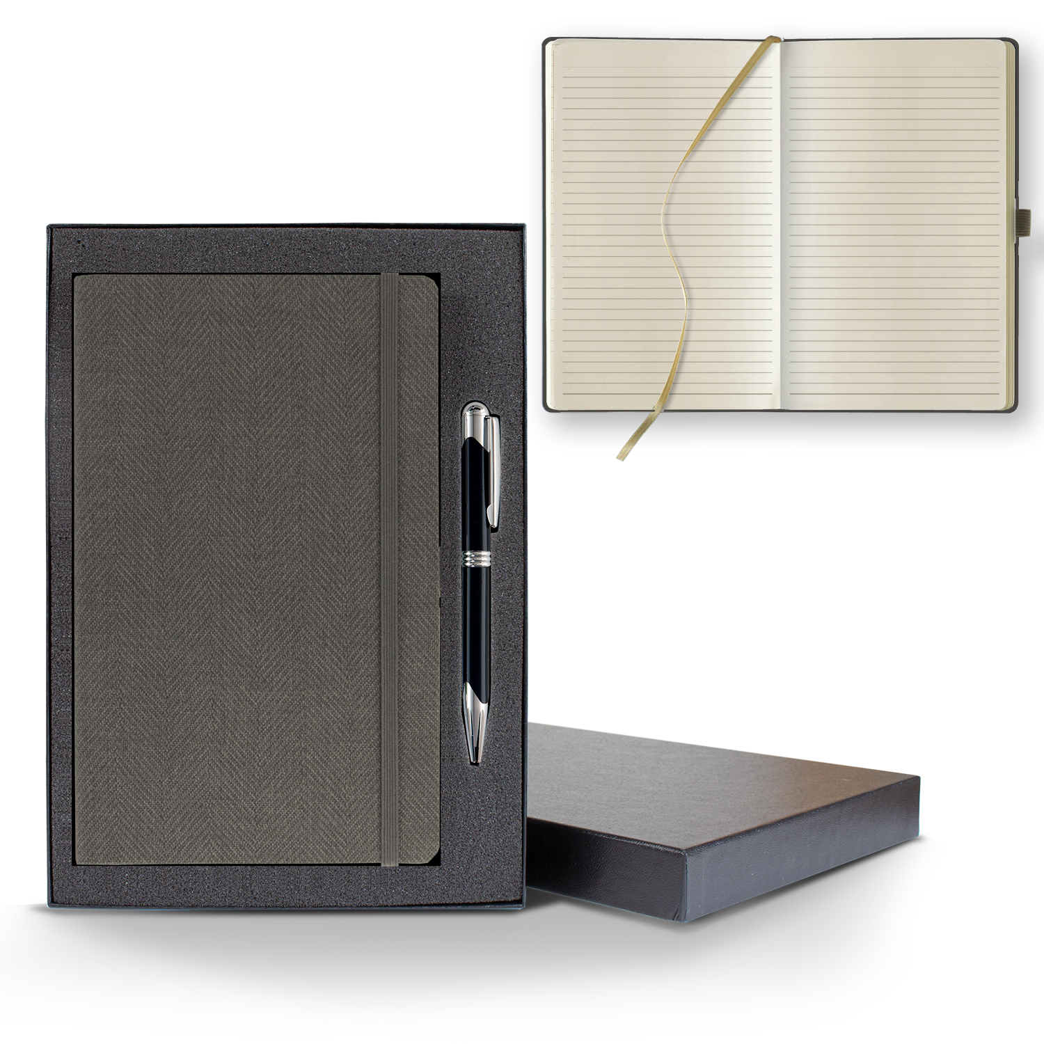 Castelli Montana Medio Lined Ivory Page Journal Gift Set 1