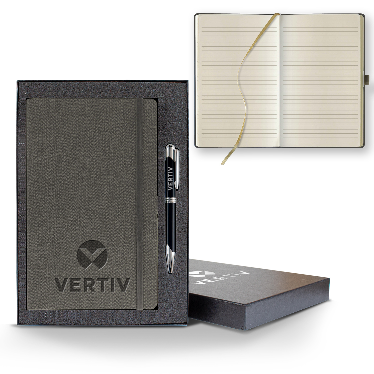 Castelli Montana Medio Lined Ivory Page Journal Gift Set 1
