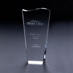 7 3/4" Clear Wave Top Award 1 7 3/4" Clear Wave Top Award 1