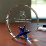 Circle Star Award - Clear / Blue Circle Star Award - Clear / Blue