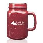 16 oz. Savannah Speckle Ceramic Mason Jars - Maroon 16 oz. Savannah Speckle Ceramic Mason Jars - Maroon