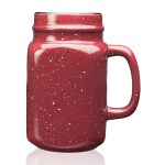 16 oz. Savannah Speckle Ceramic Mason Jars - Maroon 16 oz. Savannah Speckle Ceramic Mason Jars - Maroon