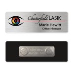 1 x 3 Name Badge - Magnet Back - White 1 x 3 Name Badge - Magnet Back - White