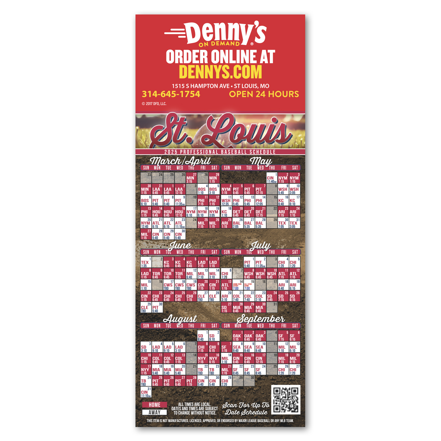 Baseball Schedule Magnet 1