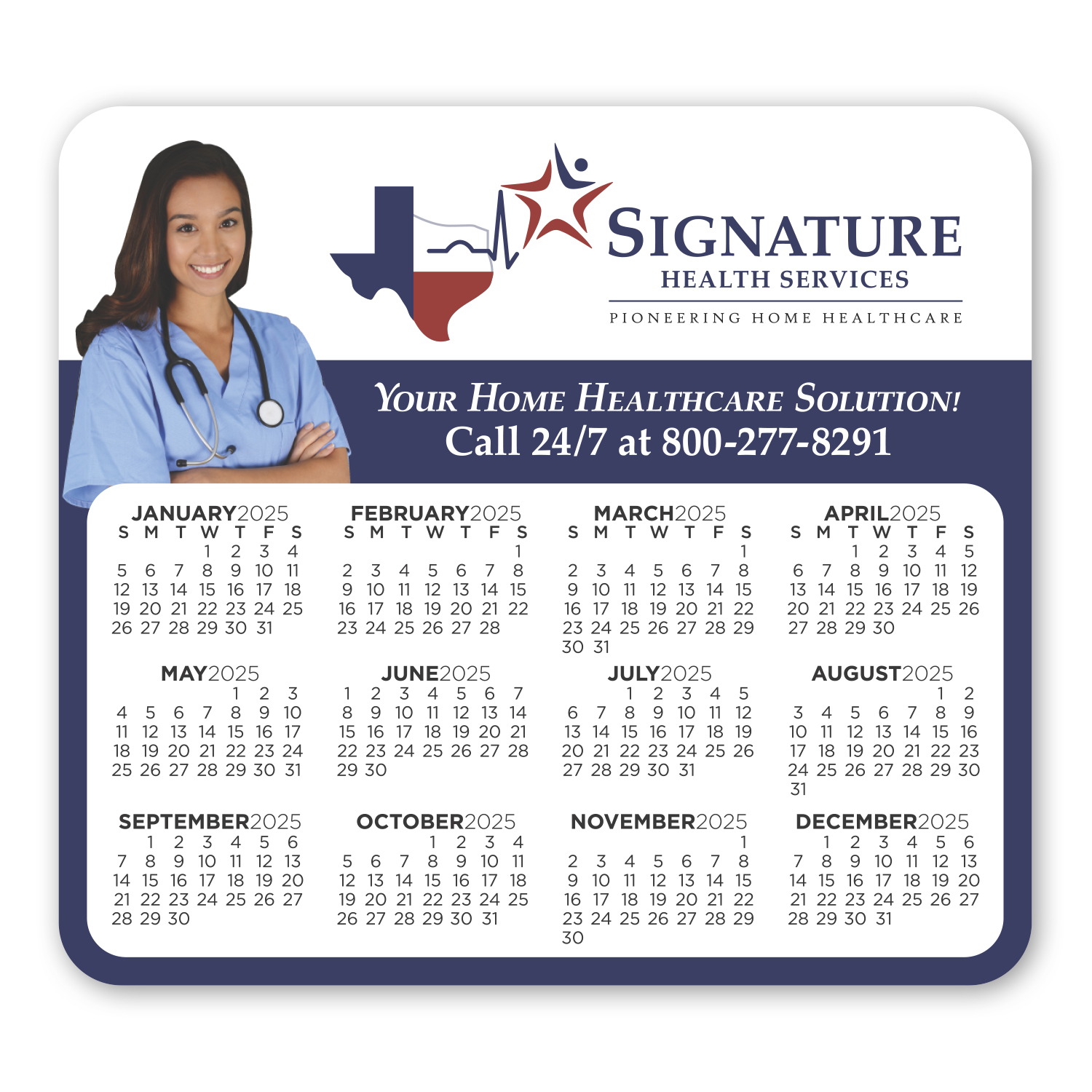Calendar Round Corner Magnet 1