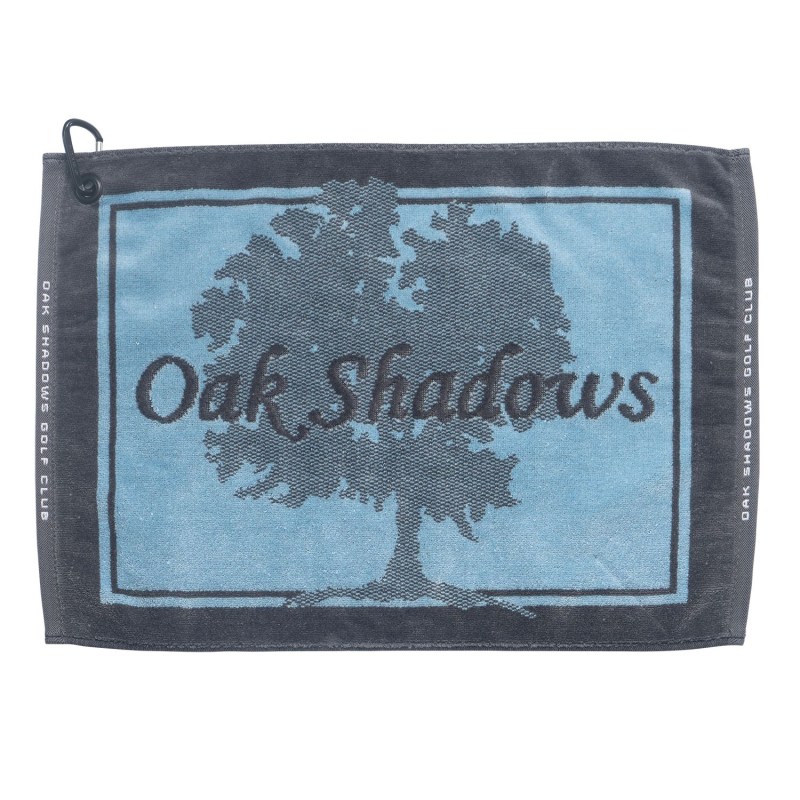 100% Cotton Jacquard Woven Golf Towel w/Carabiner 1 100% Cotton Jacquard Woven Golf Towel w/Carabiner 1