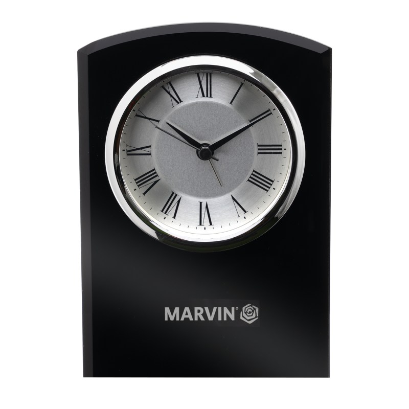 Self-Standing Black Glass Desk Clock 1 Self-Standing Black Glass Desk Clock 1