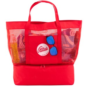 2" 1 Striped Mesh Beach Bag Cooler 1 2" 1 Striped Mesh Beach Bag Cooler 1