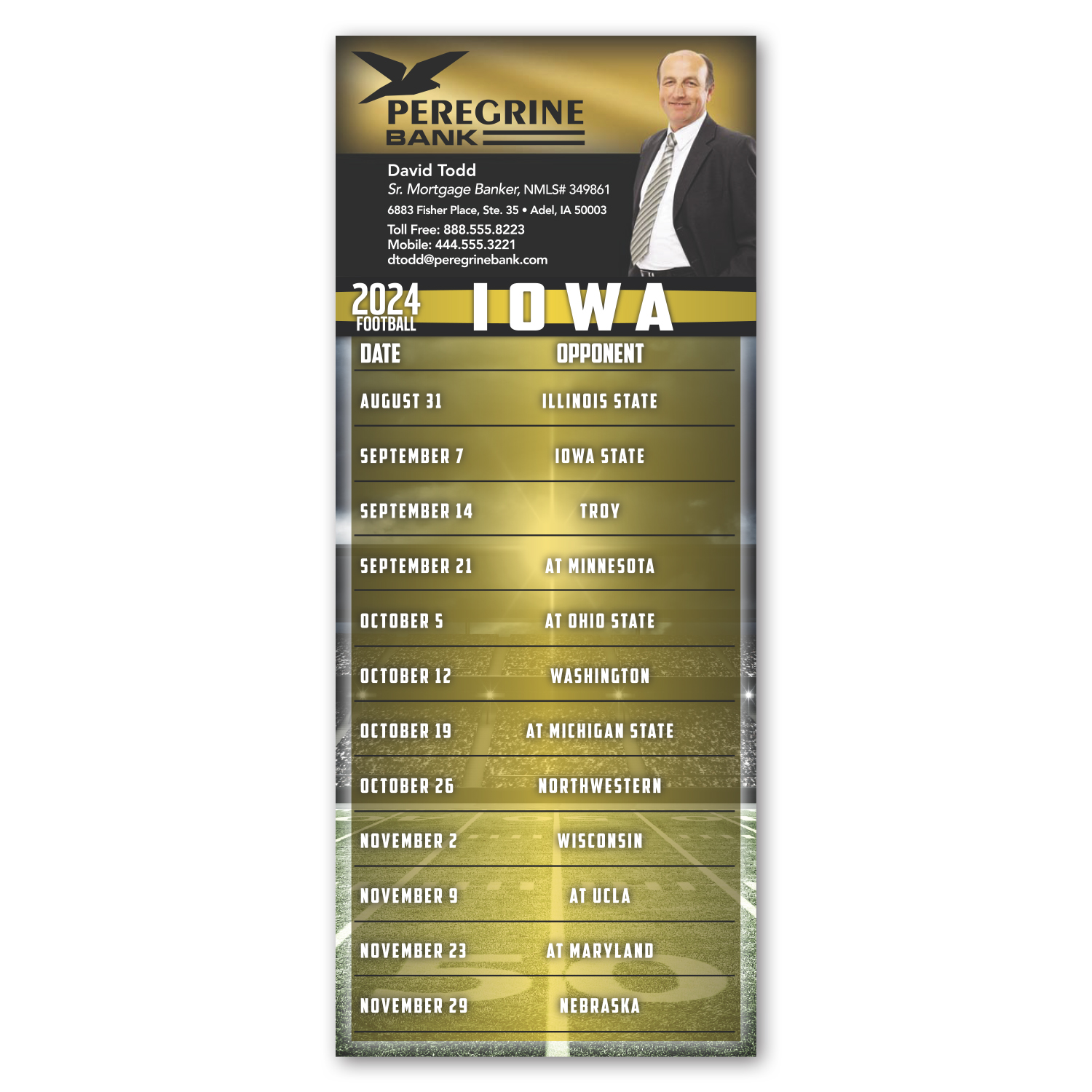 Football Schedule Magnet 1