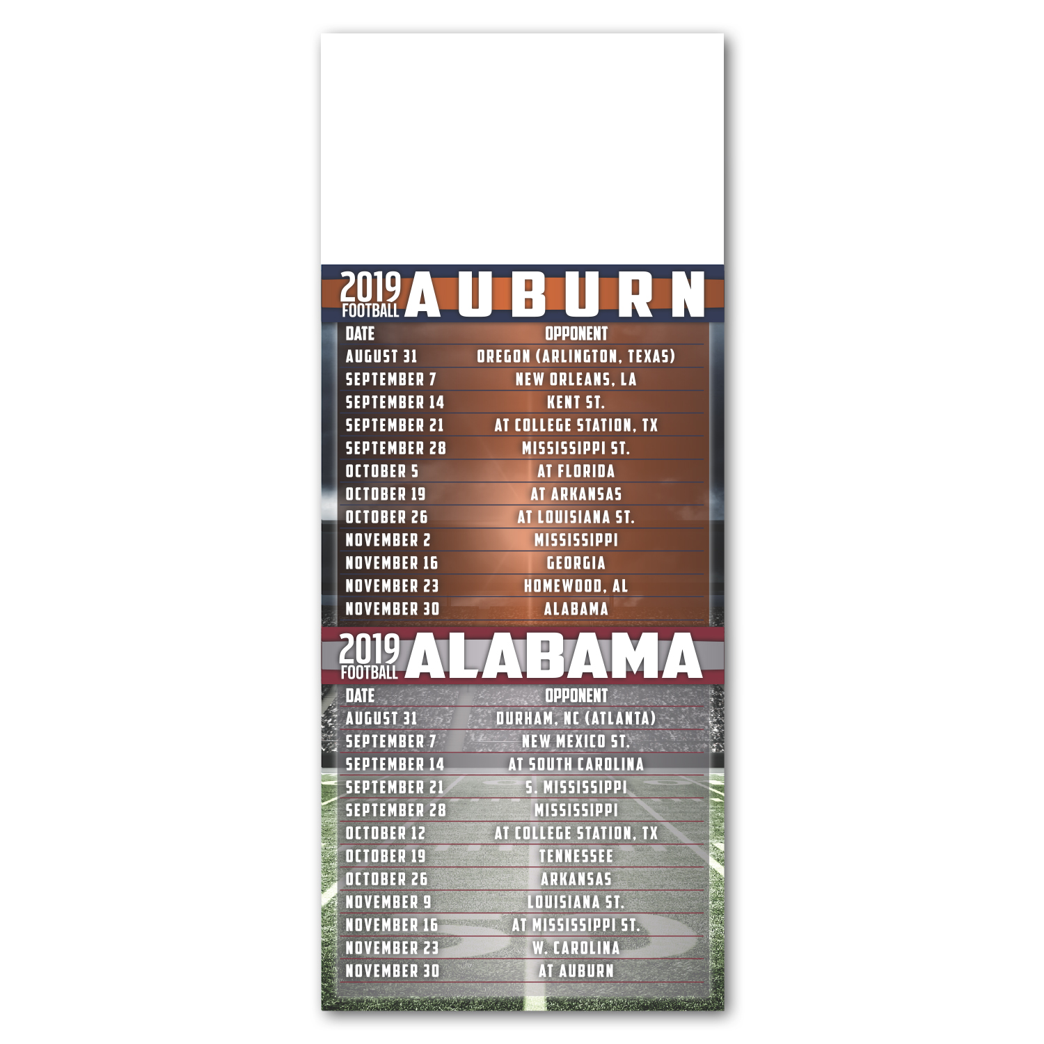 Football Schedule Magnet 1
