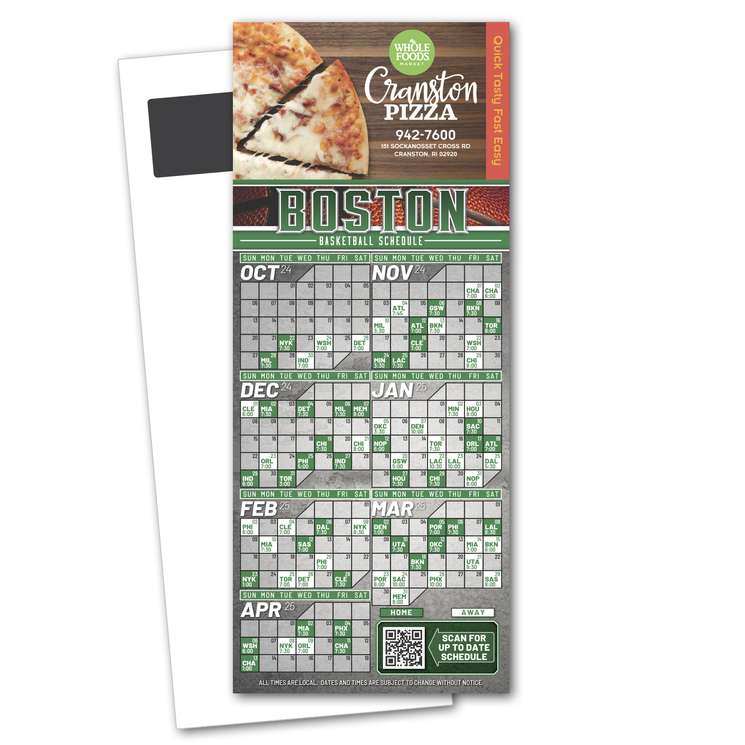 Basketball Schedule Magnetic Stick Up Card 1 Basketball Schedule Magnetic Stick Up Card 1