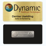 1.5 x 3 Name Badge - Magnet Back - Silver 1.5 x 3 Name Badge - Magnet Back - Silver