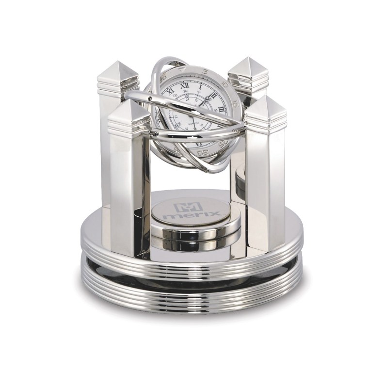 Celestial Silver Gimbal Clock 1 Celestial Silver Gimbal Clock 1