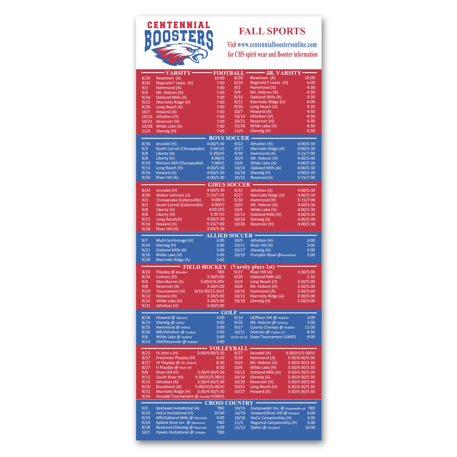 Schedule Magnet 3-1/2 x 8 1
