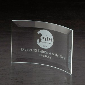 Crescent Small Glass Award 1 Crescent Small Glass Award 1