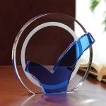 Checkmark Award - Clear / Blue Checkmark Award - Clear / Blue