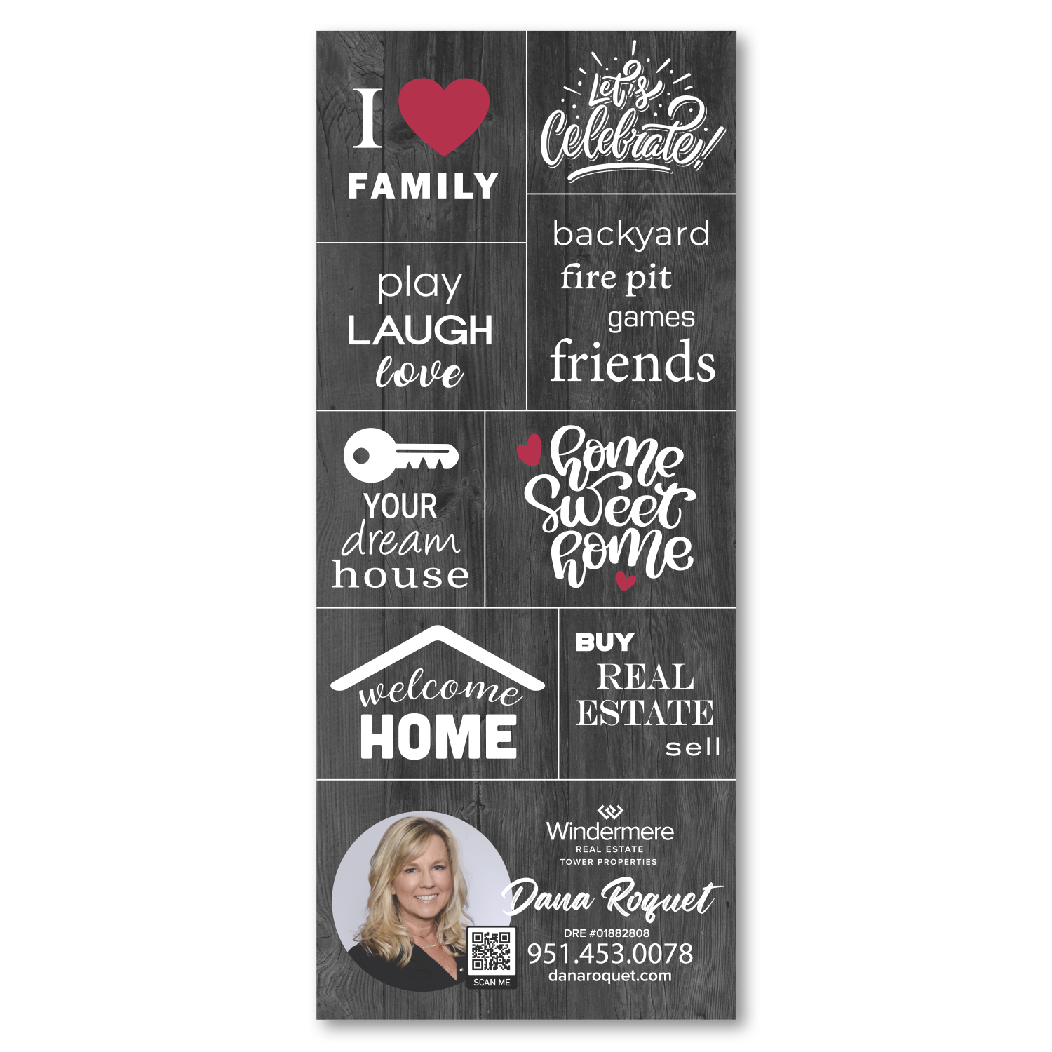 Business Card Magnet w/ 8 Message Magnets 1