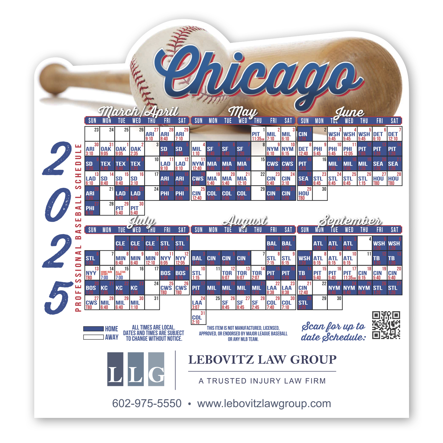 Baseball Schedule Magnet 1
