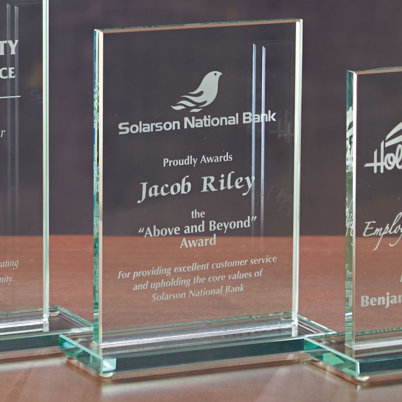 Glass Rectangle - Medium Award 1 Glass Rectangle - Medium Award 1