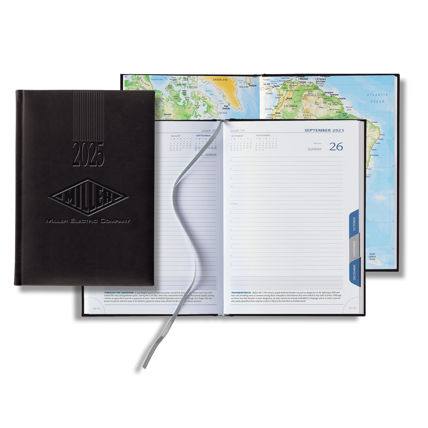 Castelli Tucson Medio White Page Tabbed Daily Diary 1