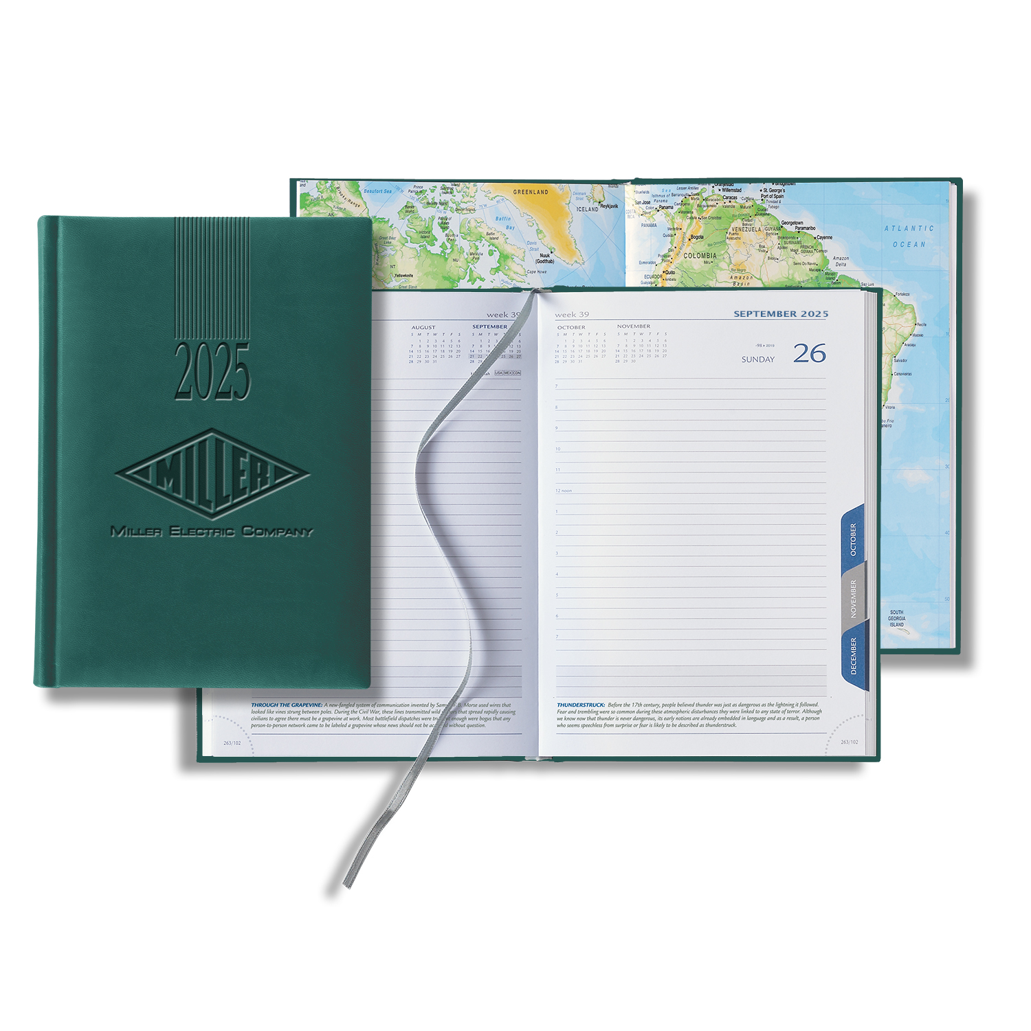 Castelli Tucson Medio White Page Tabbed Daily Diary 1