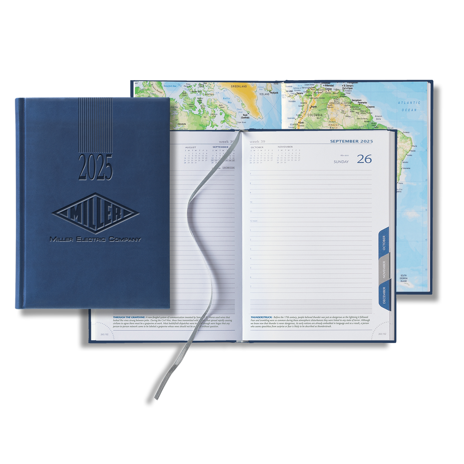 Castelli Tucson Medio White Page Tabbed Daily Diary 1