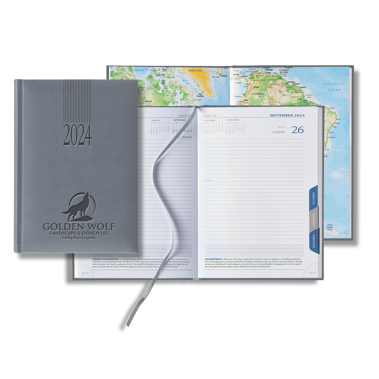Castelli Tucson Medio White Page Tabbed Daily Diary 1