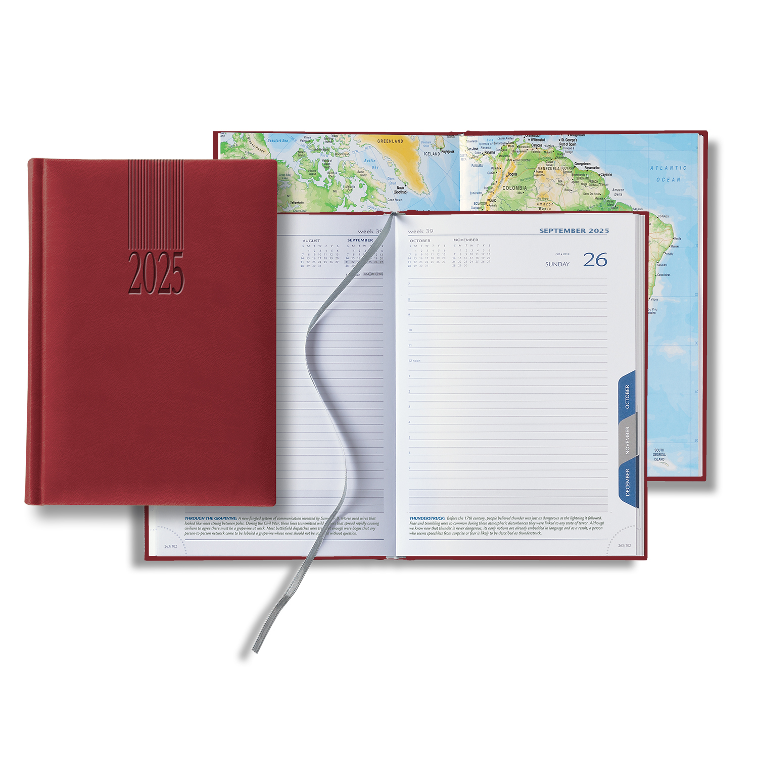 Castelli Tucson Medio White Page Tabbed Daily Diary 1