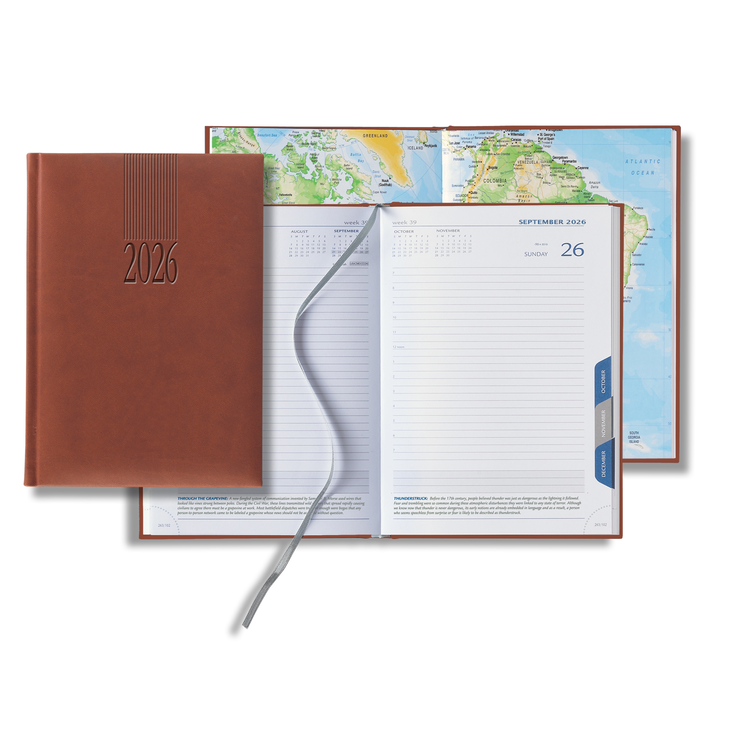 Castelli Tucson Medio White Page Tabbed Daily Diary 1