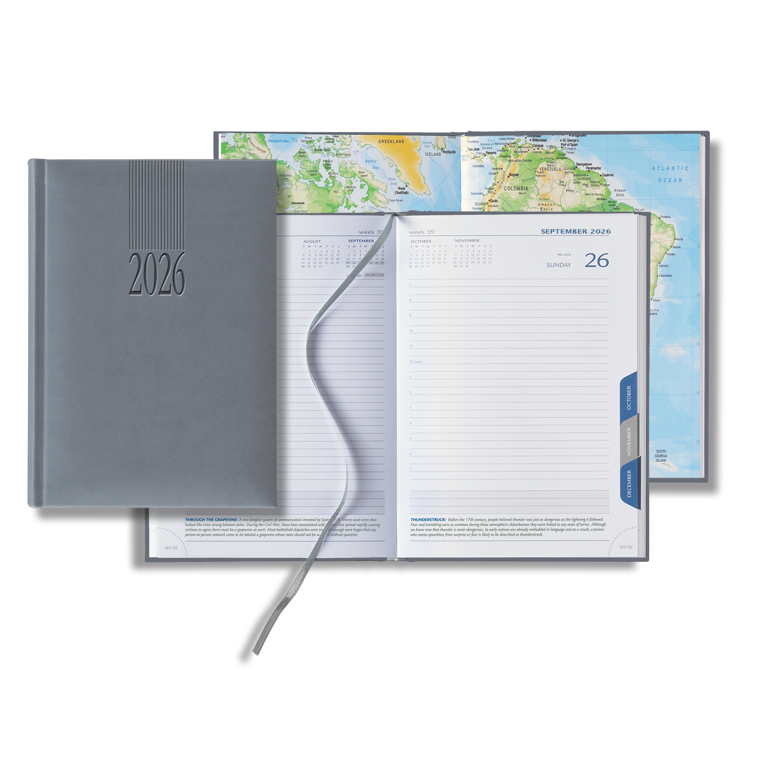 Castelli Tucson Medio White Page Tabbed Daily Diary 1