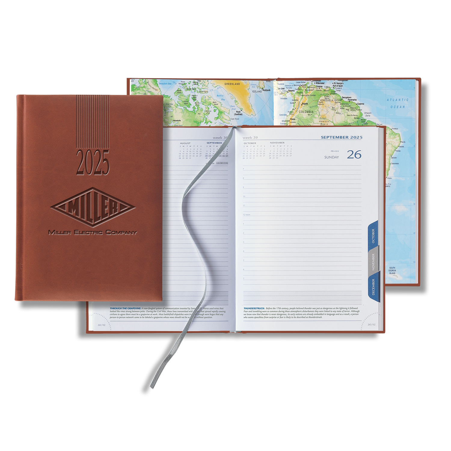 Castelli Tucson Medio White Page Tabbed Daily Diary 1