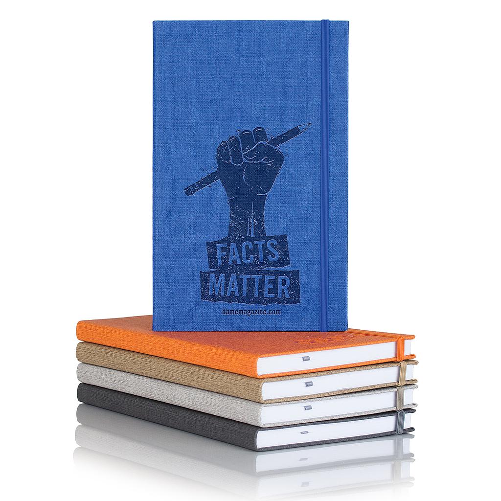Castelli Linen Banded Medio Lined White Page Journal 1