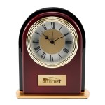Rosewood and Black Glass Arch Clock 1 Rosewood and Black Glass Arch Clock 1