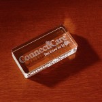 3D Crystal Rectangle Paperweight - Clear 3D Crystal Rectangle Paperweight - Clear