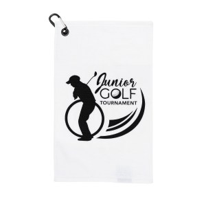 Junior Golf Towel - White 1 Junior Golf Towel - White 1