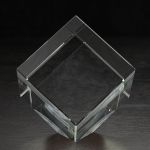 Extra Large Jewel Cube 3D Crystal Award - Clear Extra Large Jewel Cube 3D Crystal Award - Clear
