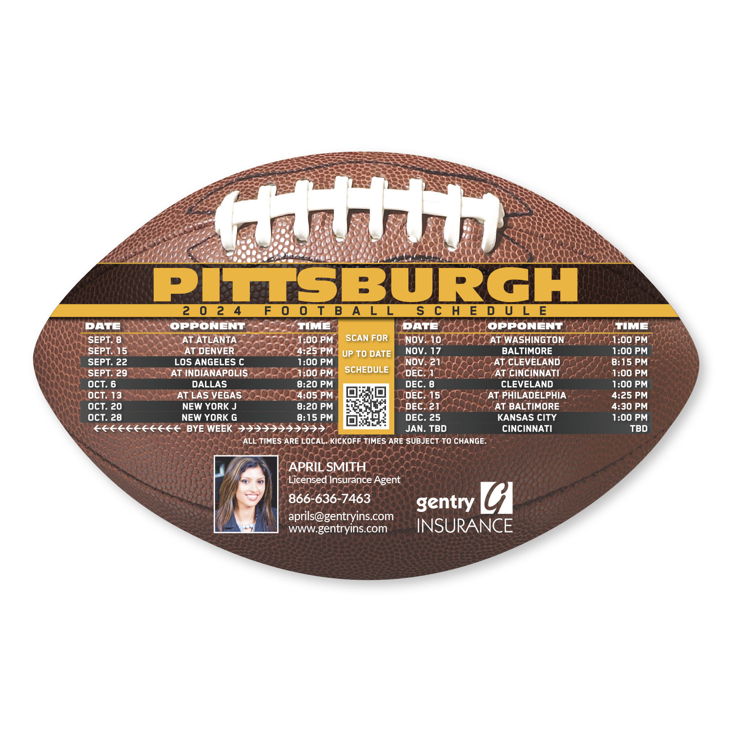 Football Schedule Magnet 1