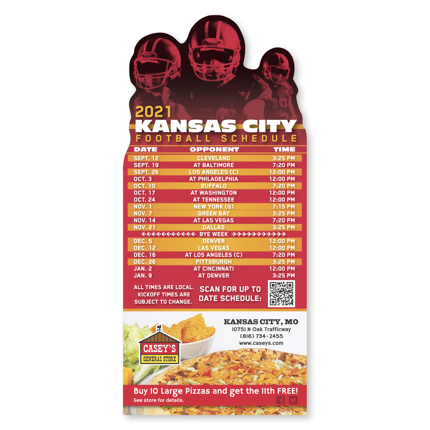 Football Schedule Magnet 1