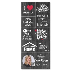 Business Card Magnet w/ 8 Message Magnets 1 Business Card Magnet w/ 8 Message Magnets 1