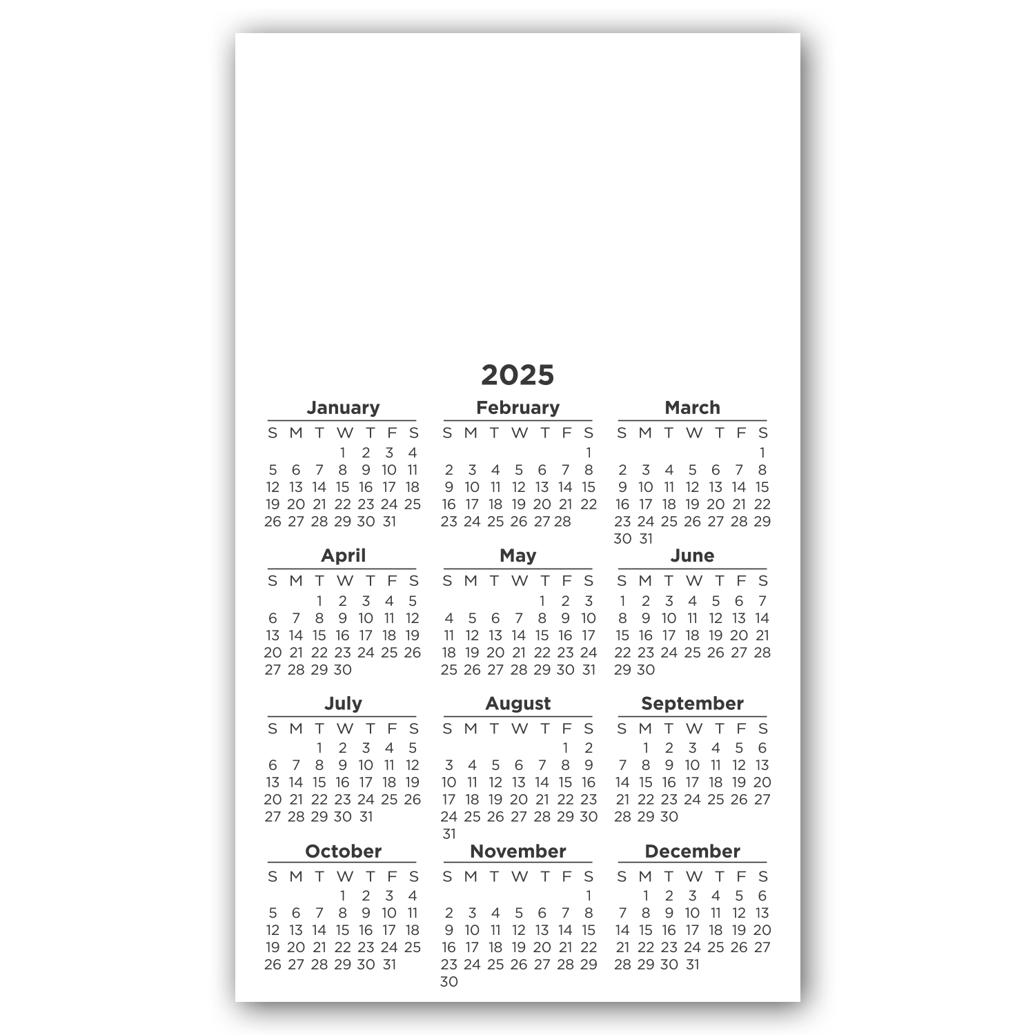 Calendar Square Corner Magnet 3 1/2 x 6 1