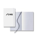 Castelli Matra Banded Medio Lined White Page Journal - White Castelli Matra Banded Medio Lined White Page Journal - White