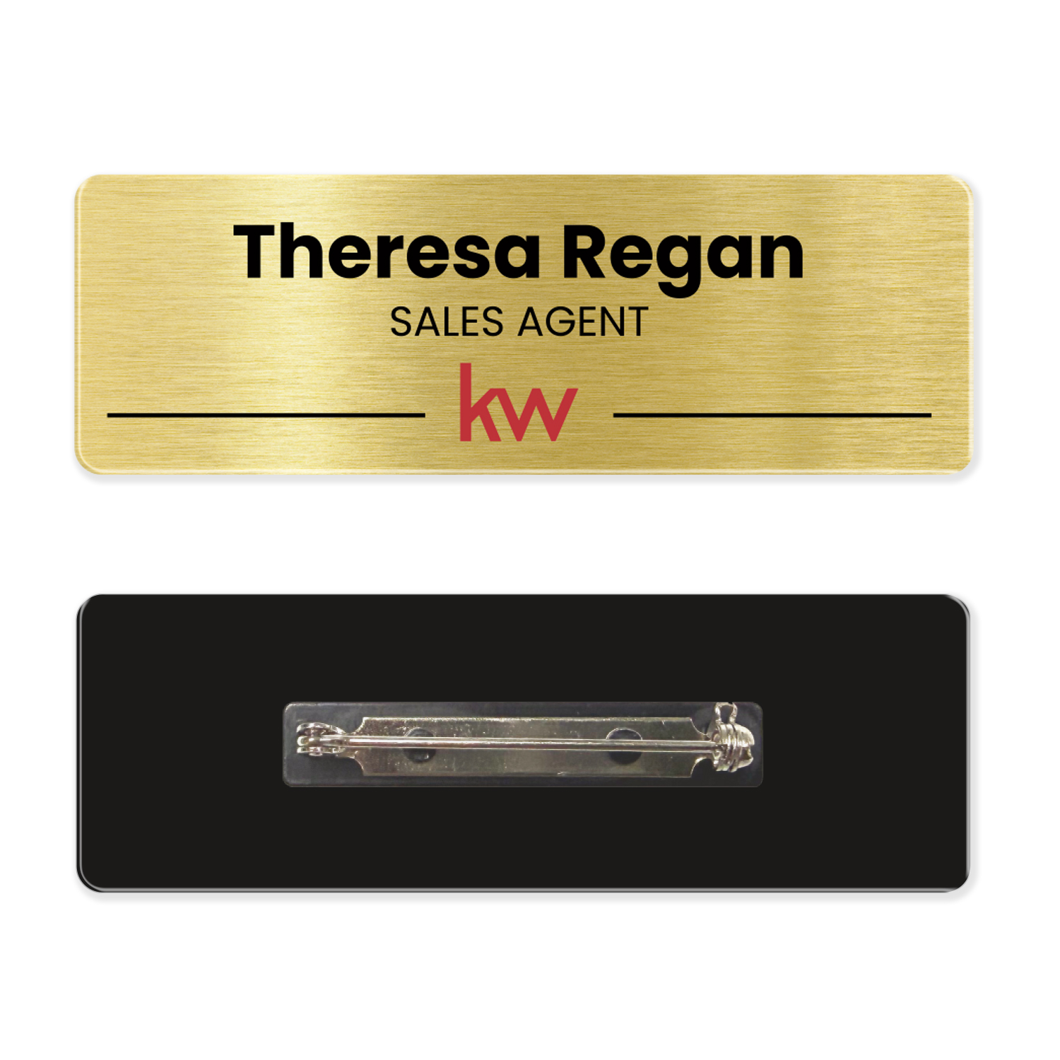 1 x 3 Name Badge - Pin Back 1