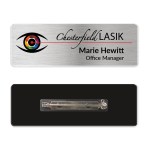 1 x 3 Name Badge - Pin Back - White 1 x 3 Name Badge - Pin Back - White