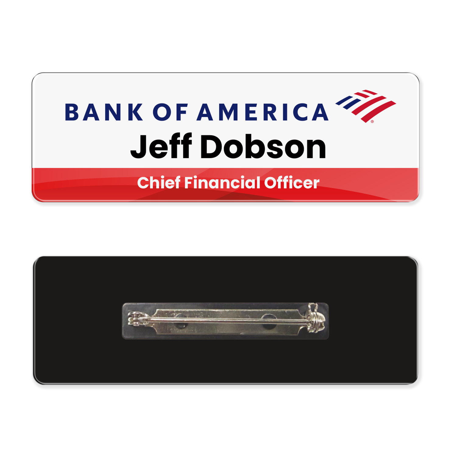 1 x 3 Name Badge - Pin Back 1