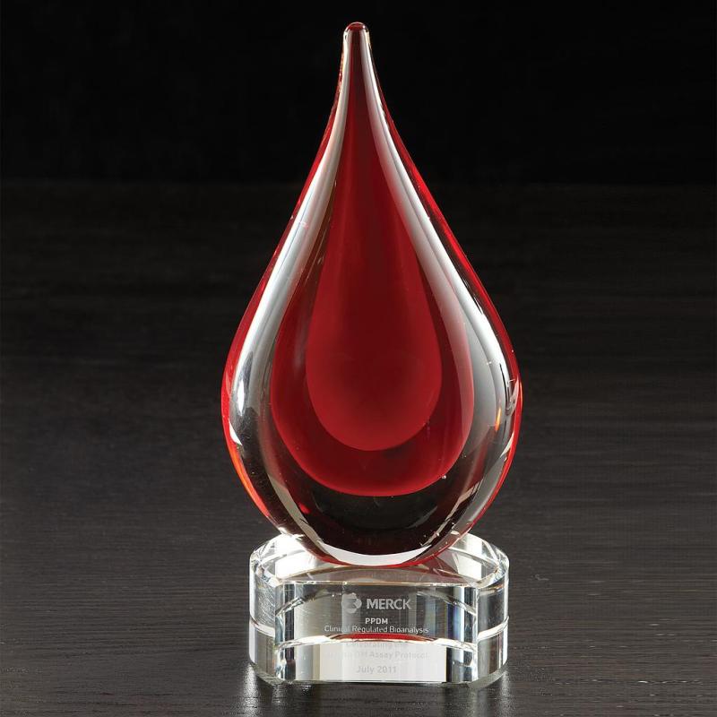 Fusion Art Glass Award w/ Clear Base 1 Fusion Art Glass Award w/ Clear Base 1