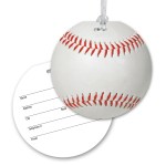 Ultra-Thin Round Luggage Tag with Clear Strap - .10K Ultra-Thin Round Luggage Tag with Clear Strap - .10K
