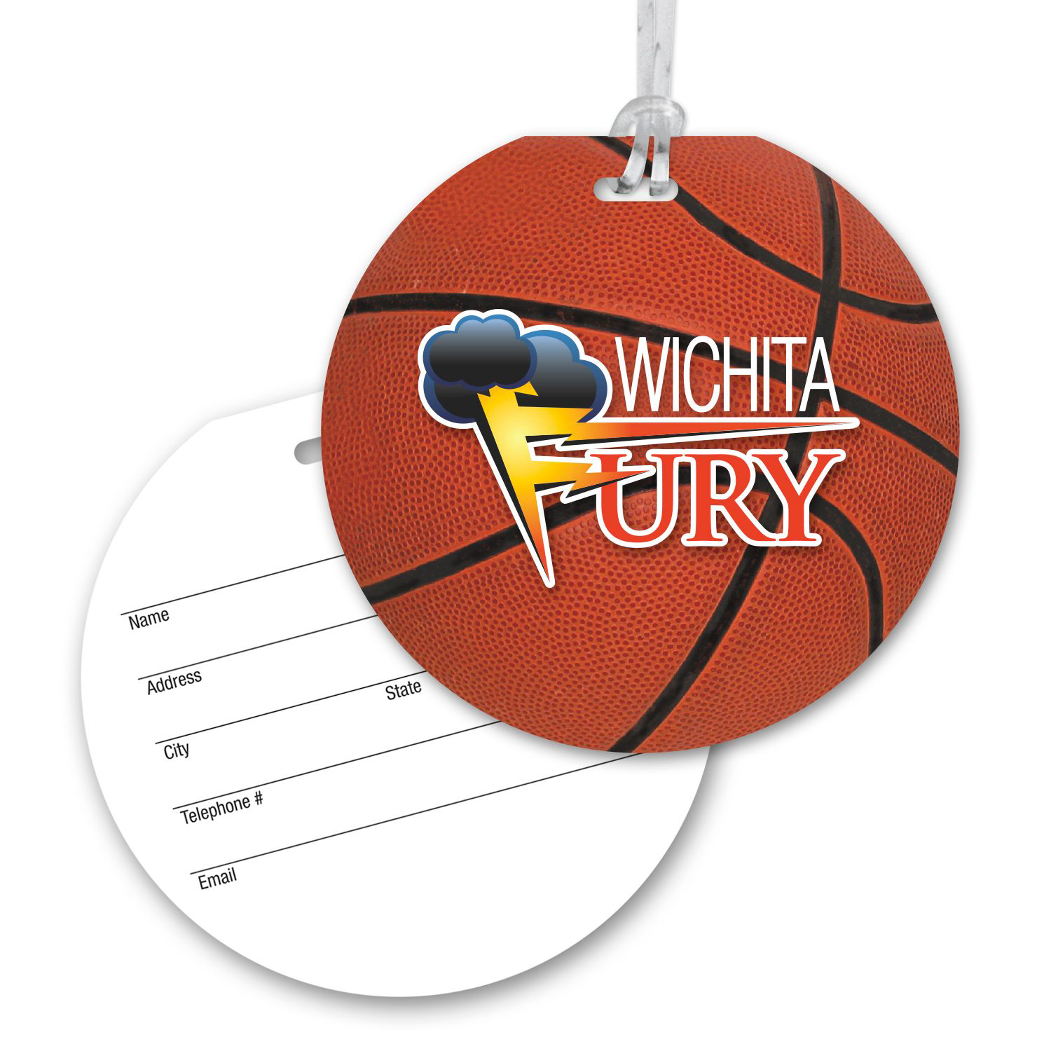 Ultra-Thin Round Luggage Tag with Clear Strap 1