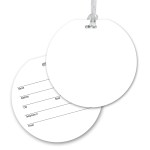 Ultra-Thin Round Luggage Tag with Clear Strap 2 Ultra-Thin Round Luggage Tag with Clear Strap 2