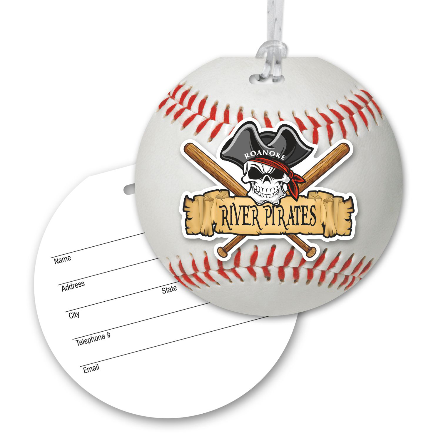 Ultra-Thin Round Luggage Tag with Clear Strap 1