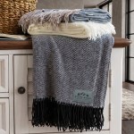 Herringbone Throw - Black Herringbone Throw - Black